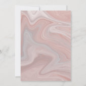 Marble Liquid Blush Gold Typografy Wedding Einladung (Rückseite)