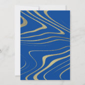 Marble Liquid Gold Agate Typografy Wedding Einladung (Rückseite)