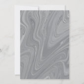 Marble Liquid Gray Agate Typografy Wedding Einladung (Rückseite)