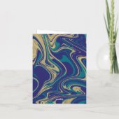 Marble Liquid Imitate Gold Blue Greenish Vielen Da Einladung (Rückseite)
