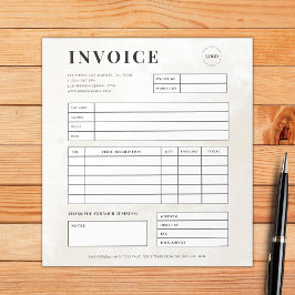 Marble-Logo für die Rechnungsstellung kleiner Unte Notizblock