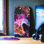 Marble Look Rich Blues Lila Personalisiert Case-Mate iPhone Hülle