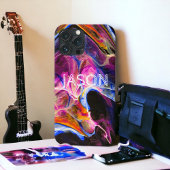 Marble Look Rich Blues Lila Personalisiert Case-Mate iPhone Hülle