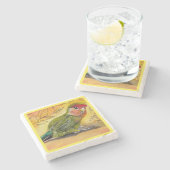 Marble Lovebird Untersetzer (Seitenansicht)