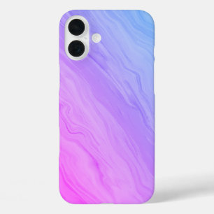 Marble Luxe - Blau und Lila Farbton iPhone 16 Plus Hülle