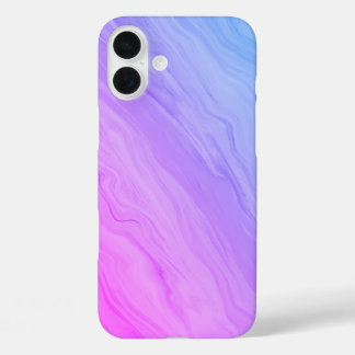 Marble Luxe - Blau und Lila Farbton iPhone 16 Plus Hülle