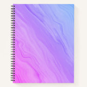 Marble Luxe - Blau und Lila Farbton Notizblock (Vorderseite)