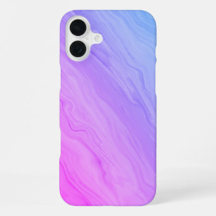 Marble Luxe – Blau- und Violettverlauf iPhone 16 Plus Hülle