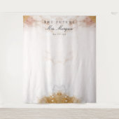 Marble Luxe Brautparty Backdrop Foto Stand Wandteppich (Vorderseite)