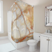 Marble Majestät: Glossy Elegance Duschvorhang (Beispiel)
