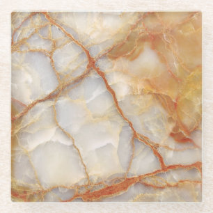 Marble Majestät: Glossy Elegance Glasuntersetzer