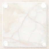 Marble Majestät: Glossy Elegance Glasuntersetzer (Rückseite)