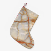 Marble Majestät: Glossy Elegance Kleiner Weihnachtsstrumpf (Vorderansicht (hängend))