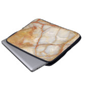 Marble Majestät: Glossy Elegance Laptopschutzhülle (Vorne Knopf)