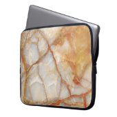 Marble Majestät: Glossy Elegance Laptopschutzhülle (Vorderseite Links)