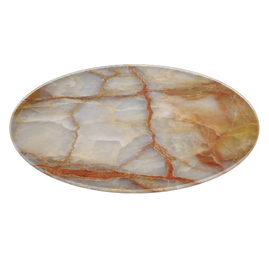 Marble Majestät: Glossy Elegance Schneidebrett (Ecke)