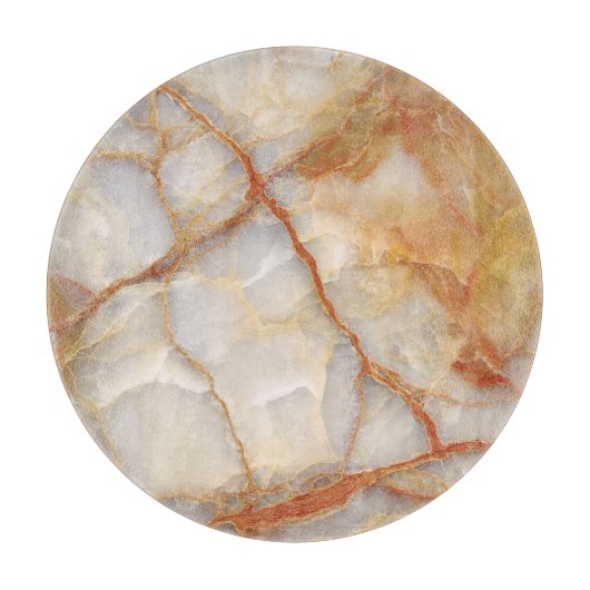 Marble Majestät: Glossy Elegance Schneidebrett (Vorderseite)