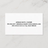 Marble Makeup Brushes Visitenkarte (Rückseite)