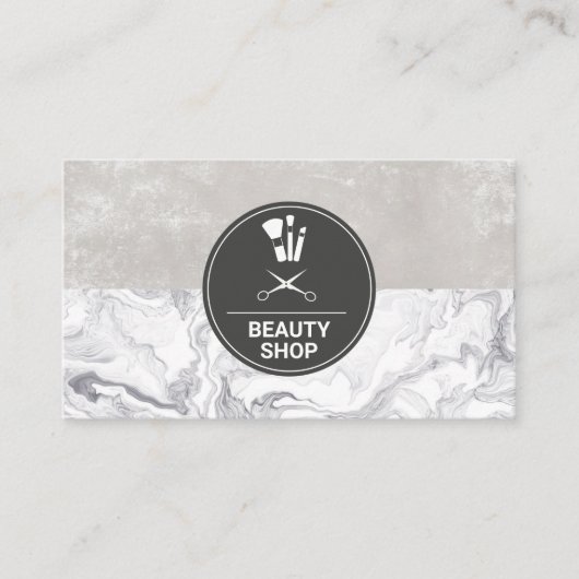 Marble Makeup Brushes Visitenkarte (Vorderseite)