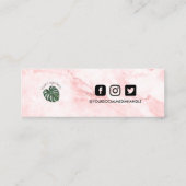 Marble Makeup Hair dank Loyalty Card Mini Visitenkarte (Rückseite)