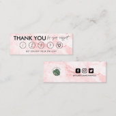 Marble Makeup Hair dank Loyalty Card Mini Visitenkarte (Vorne/Hinten)