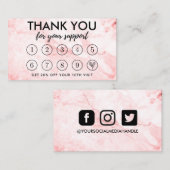 Marble Makeup Hair dank Loyalty Card Visitenkarte (Vorne/Hinten)