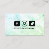 Marble Makeup Hair dank Loyalty Card Visitenkarte (Rückseite)