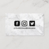 Marble Makeup Hair dank Loyalty Card Visitenkarte (Rückseite)