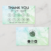 Marble Makeup Hair Logo Loyalty Card Visitenkarte (Vorne/Hinten)