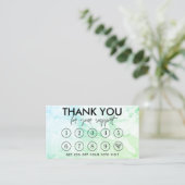 Marble Makeup Hair Logo Loyalty Card Visitenkarte (Stehend Vorderseite)