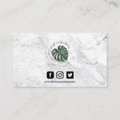 Marble Makeup Hair Logo Loyalty Card Visitenkarte (Rückseite)