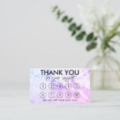 Marble Makeup Hair Logo Loyalty Card Visitenkarte (Stehend Vorderseite)