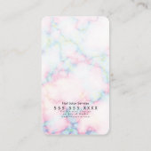 Marble Makeup Salon QR Code Foto Visitenkarte (Rückseite)