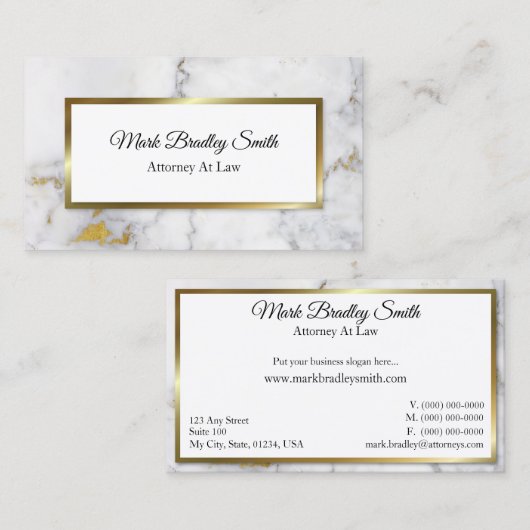 Marble Man Beruflich Visitenkarte (Vorne/Hinten)