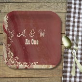 Marble Maroon Pappteller