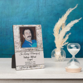 Marble Memorial Custom Keepsakes Fotoplatte