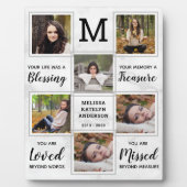 Marble Memorial Keepake Einzigartiges Foto Collage Fotoplatte (Vorderseite)