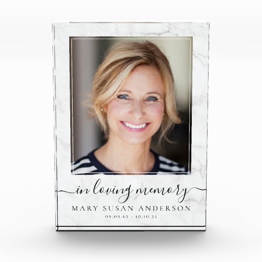 Marble-Memorial zum Foto von Erinnerungen (Vorderseite)