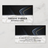 Marble Metallic Trim Visitenkarte (Vorne/Hinten)