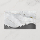 Marble Metallic Wave | QR-Code Visitenkarte (Rückseite)