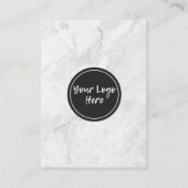 Marble Minimal Earring Display Card Visitenkarte (Rückseite)