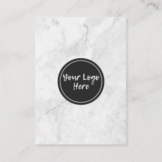 Marble Minimal Earring Display Card Visitenkarte (Rückseite)