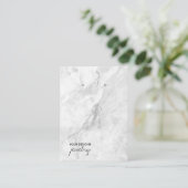 Marble Minimal Earring Display Card Visitenkarte (Stehend Vorderseite)