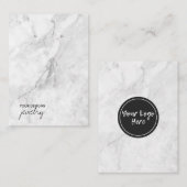 Marble Minimal Earring Display Card Visitenkarte (Vorne/Hinten)