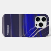 Marble minimale Skript einfach moderne Marine blau Case-Mate iPhone Hülle (Rückseite (Horizontal))