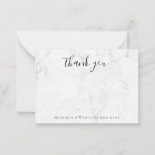 Marble Minimalistisch Calligraphy Vielen Dank Mitteilungskarte (Vorderseite)