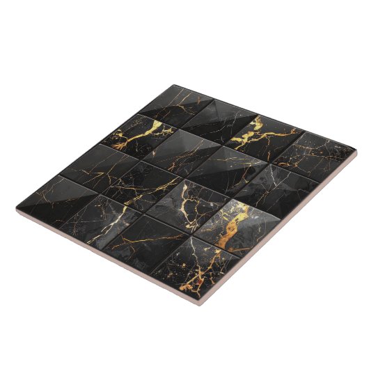 Marble Mix 4x4 Squares Blue ID1186a Fliese (Seite)