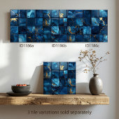 Marble Mix 4x4 Squares Blue ID1186b Fliese