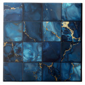Marble Mix 4x4 Squares Blue ID1186c Fliese (Vorderseite)