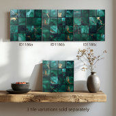 Marble Mix 4x4 Squares Emerald Green ID1186b Fliese